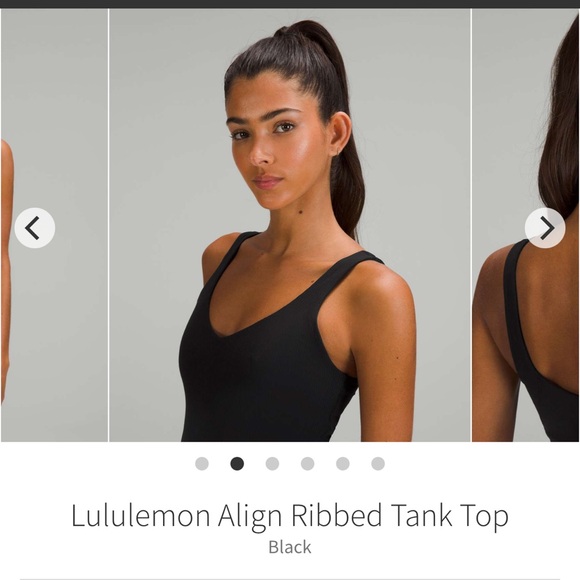Lululemon ribbed align tank Black Sz 8 - Picture 4 of 7